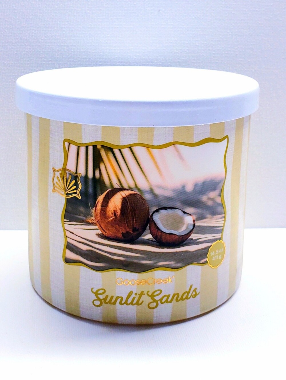 Goose Creek SUNLIT SANDS Large 3-Wick Scented Candle, 14.5 Oz